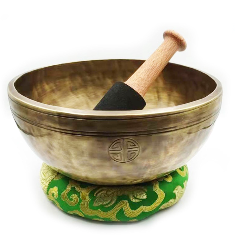 Tibetan Meditation Black Singing Bowl Nepal Pure Handmade Professional OM Sound Bronze Bowls Therapy Buddha Chakra Mindfulness