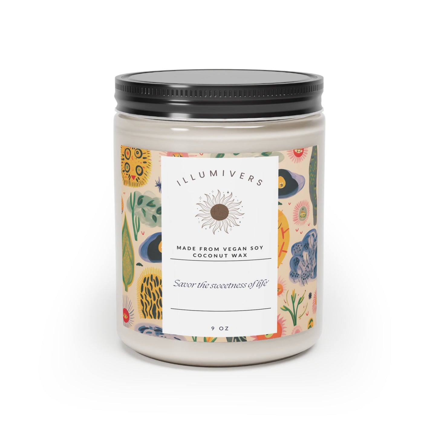 Inner Sun Candle • A Harmonious 50 Hours of Aromatic Illumination • Fall Home Decor • 100% Natural Soy Wax • Scented Soy Candle • Gift Ideas
