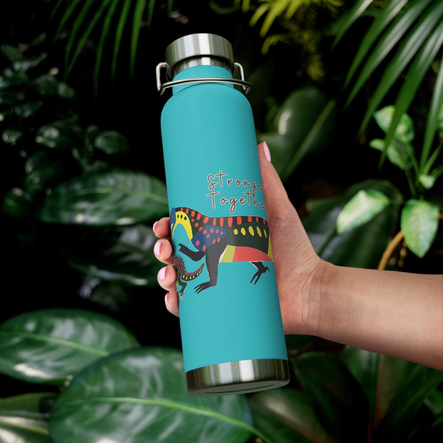 All Colors: Dino Stylish Copper Vacuum Insulated Bottle • 22oz • Stronger Together • Dino Water Bottle • Bottle For Student • Gift For Kids