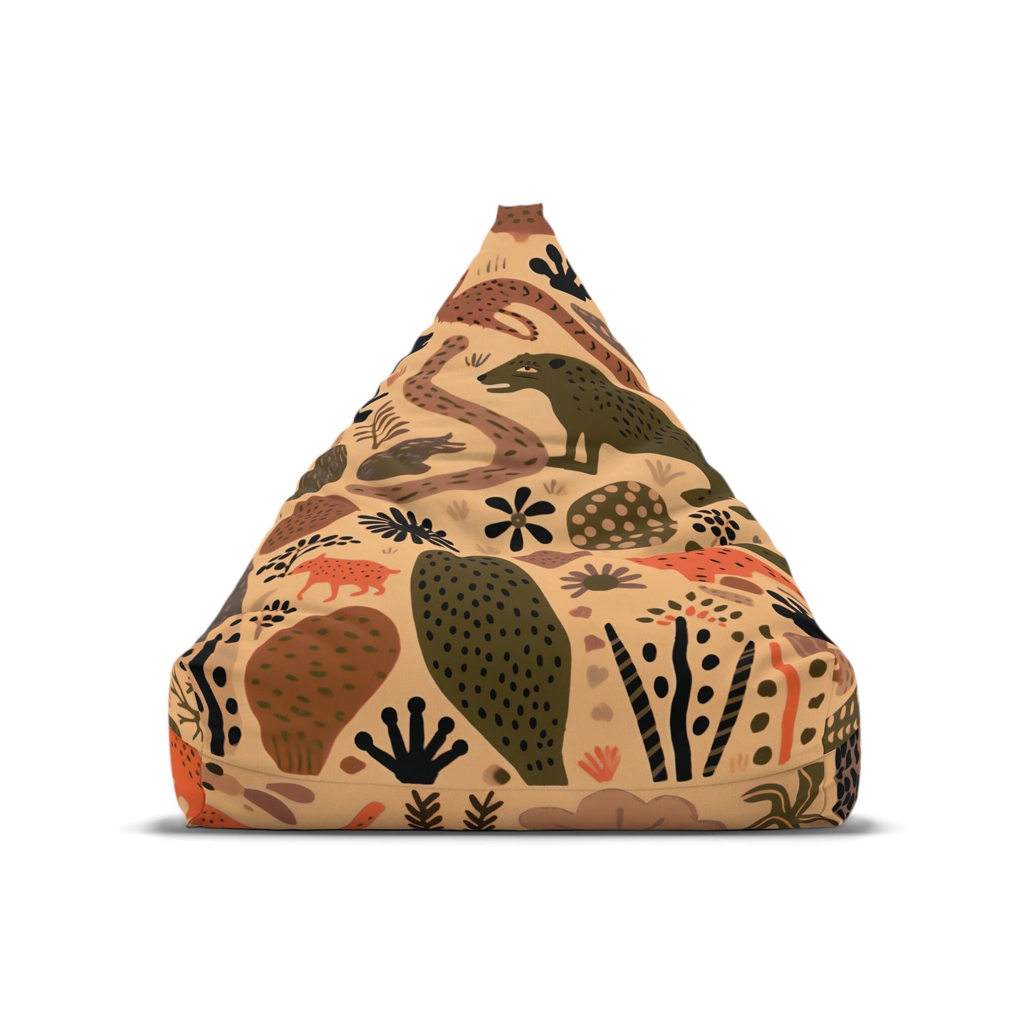 Creature Brown Bean Bag • Comfort Bean Bag • Durable Polyester Cover • Versatile Indoor Seating Option